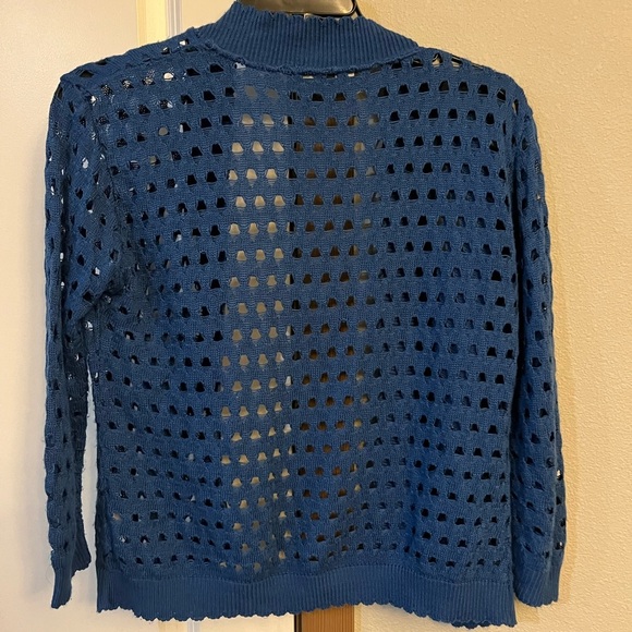 GNW Royal Blue Open-Knit Cardigan - Picture 5 of 7